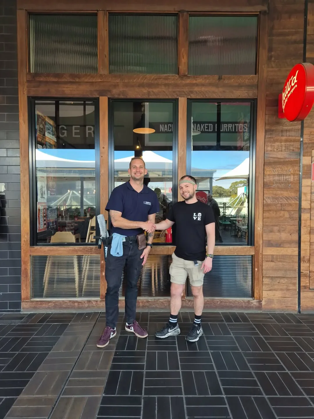 Grill'd Erina happy Shaunos client