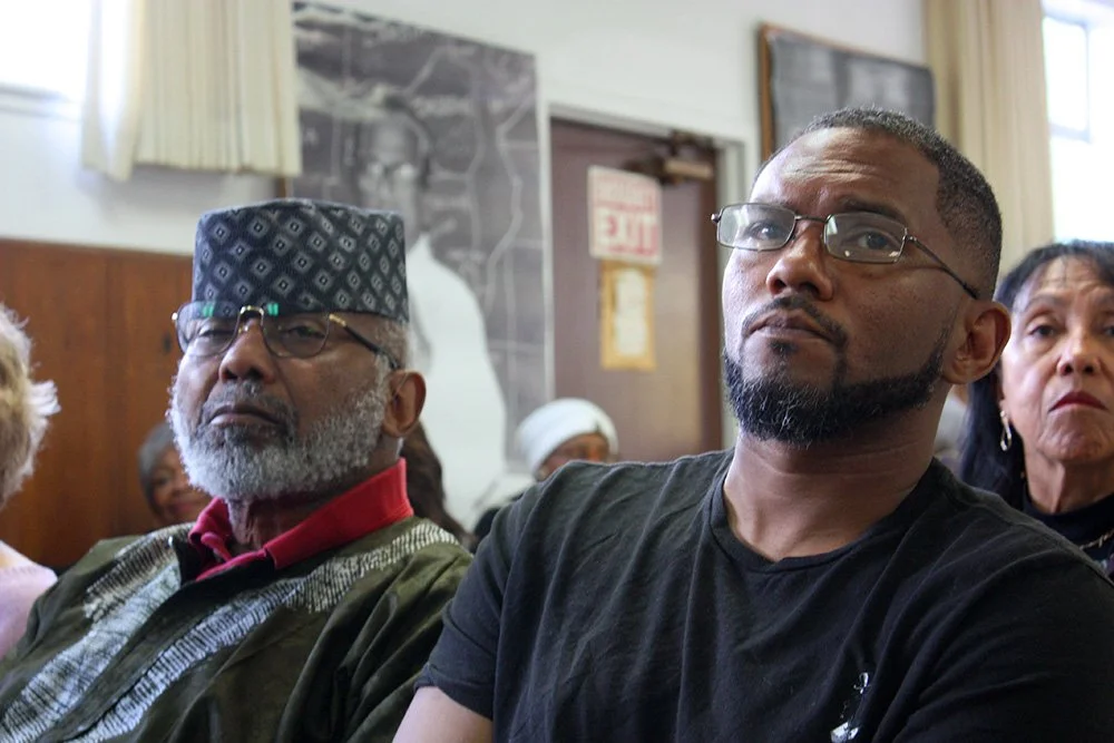 COSAS Board of Directors and Good Hope Lodge member Jason Joseph (right) with Ujima Lodge member Alfred Toles (left)