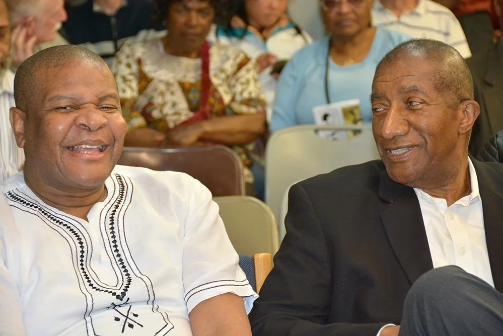 Former South African Consul General Cyril Ndaba (left) and COSAS Board of Directors member and San Fransciso African American Chamber of Commerce Chairman of the Board Frederick Jordan