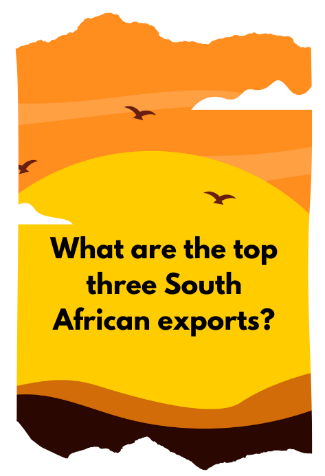 Trivia card: "What are the top three South African exports?"