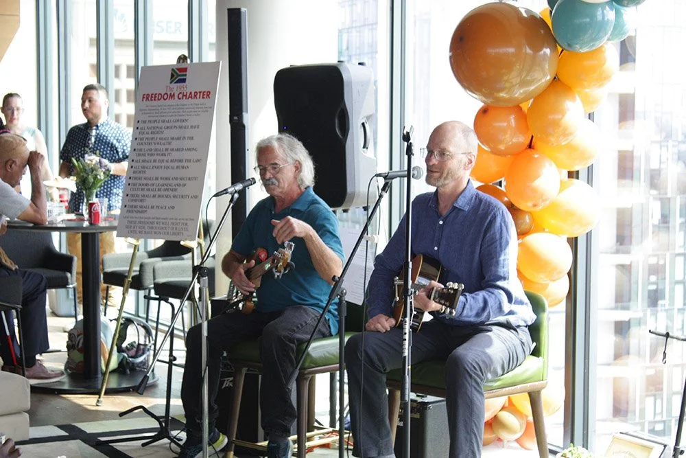COSAS Board of director member John Moore (right) and volunteer Kerry Hayes (left).