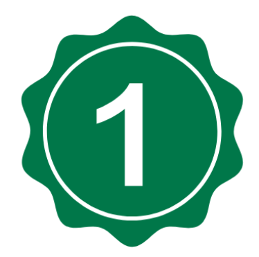 Green icon with a #1 in the center