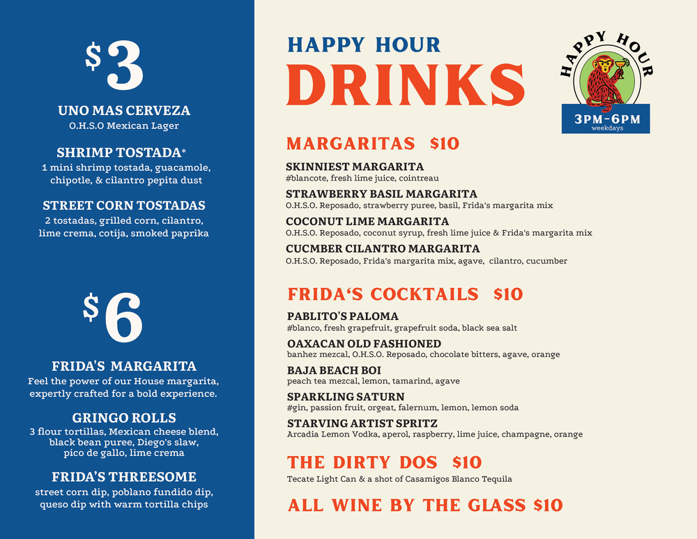 Happy Hour Menu page 2