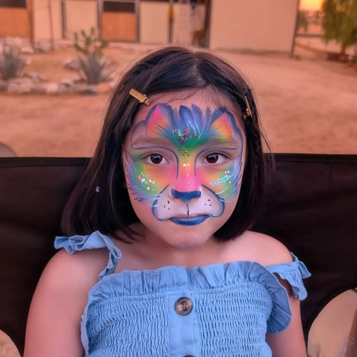 Rainbow Cat Face Paint! 
@sparklette_artistry 

#rainbowcatfacepaint #rainbowfacepaint #catfacepaint #lisafrank #facepaint