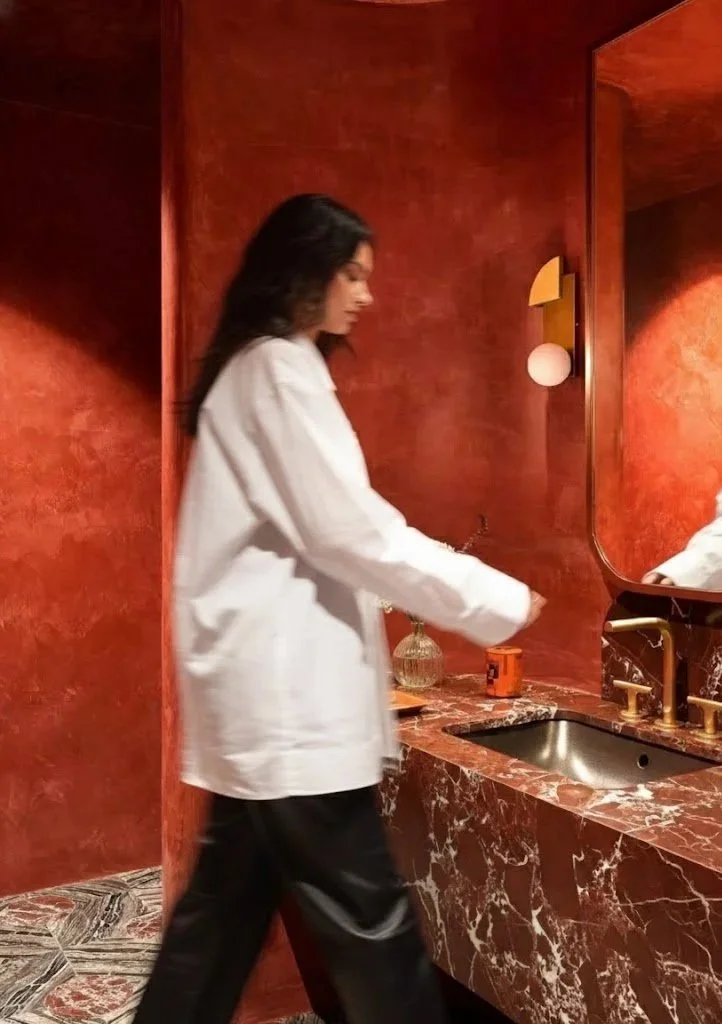 Feng Shui recognition and fame energy — bold red marble interior symbolizing confidence, visibility, and passion by Feng Shui by J.