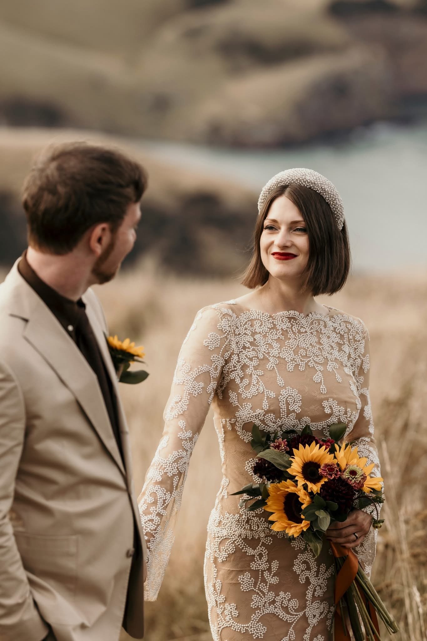 Timeless destination wedding makeup in Portugal by Rita Jacinto, featuring a classic bridal look with a bold lip for a romantic ceremony in Sintra.