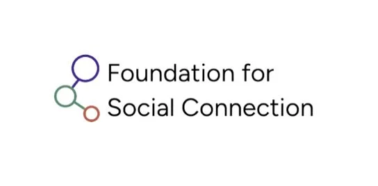 Logo of the Foundation for Social Connection with interconnected circles in purple, green, and red
