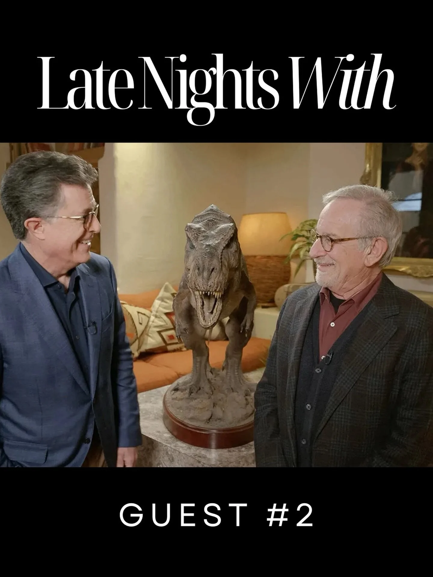 Okay, we&rsquo;re calling it.

We thought this one would be guessed immediately&hellip; and then&hellip; silence 😂

Our next Late Nights With guest is Steven Spielberg!

The man who made us avoid the ocean for years, fully believe dinosaurs were bac