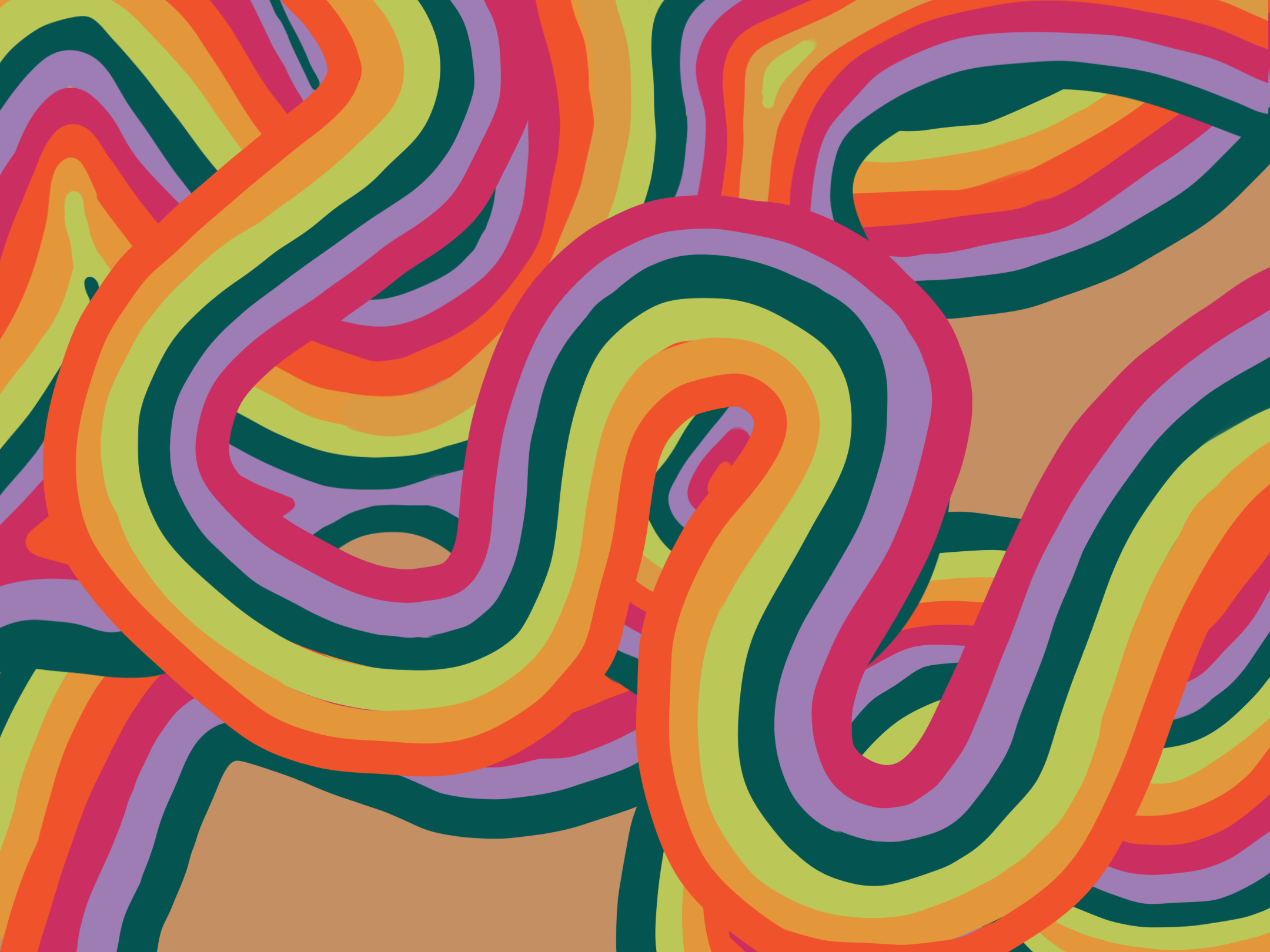 A digital drawing explore my fluid technique. 