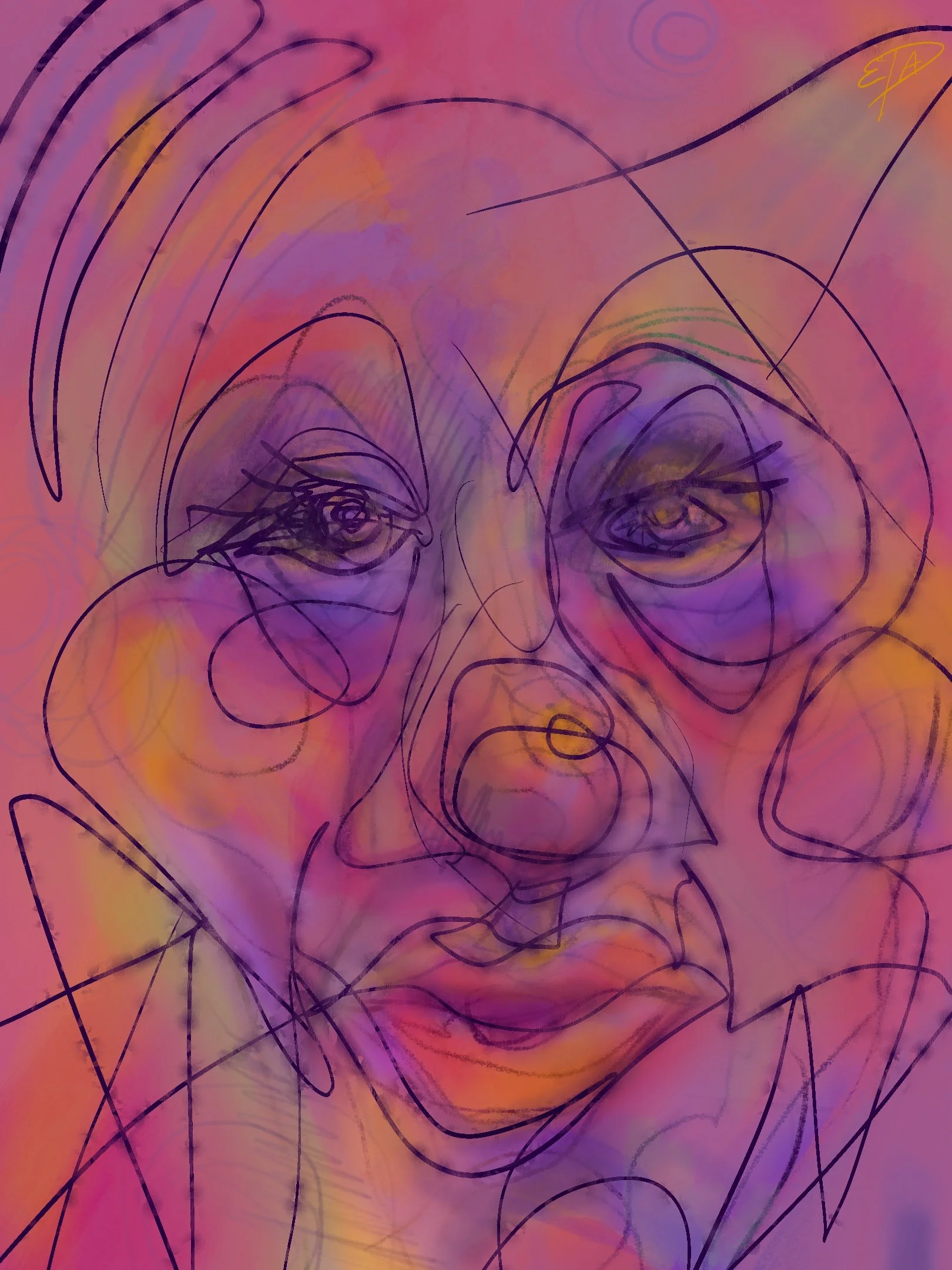 Digital drawing, created as a live painting at Trace Brewing for a community event.