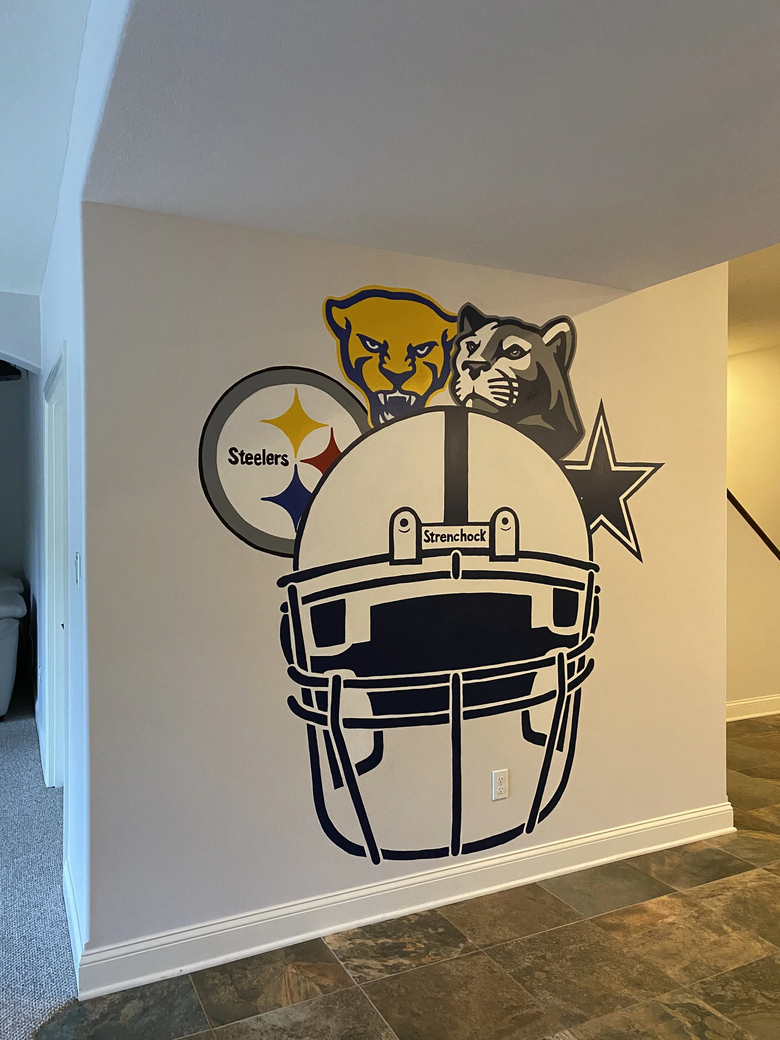 Private Residence Mural | North Hills, PA. | 8 ft x 8 ft | House Paint | 2025
