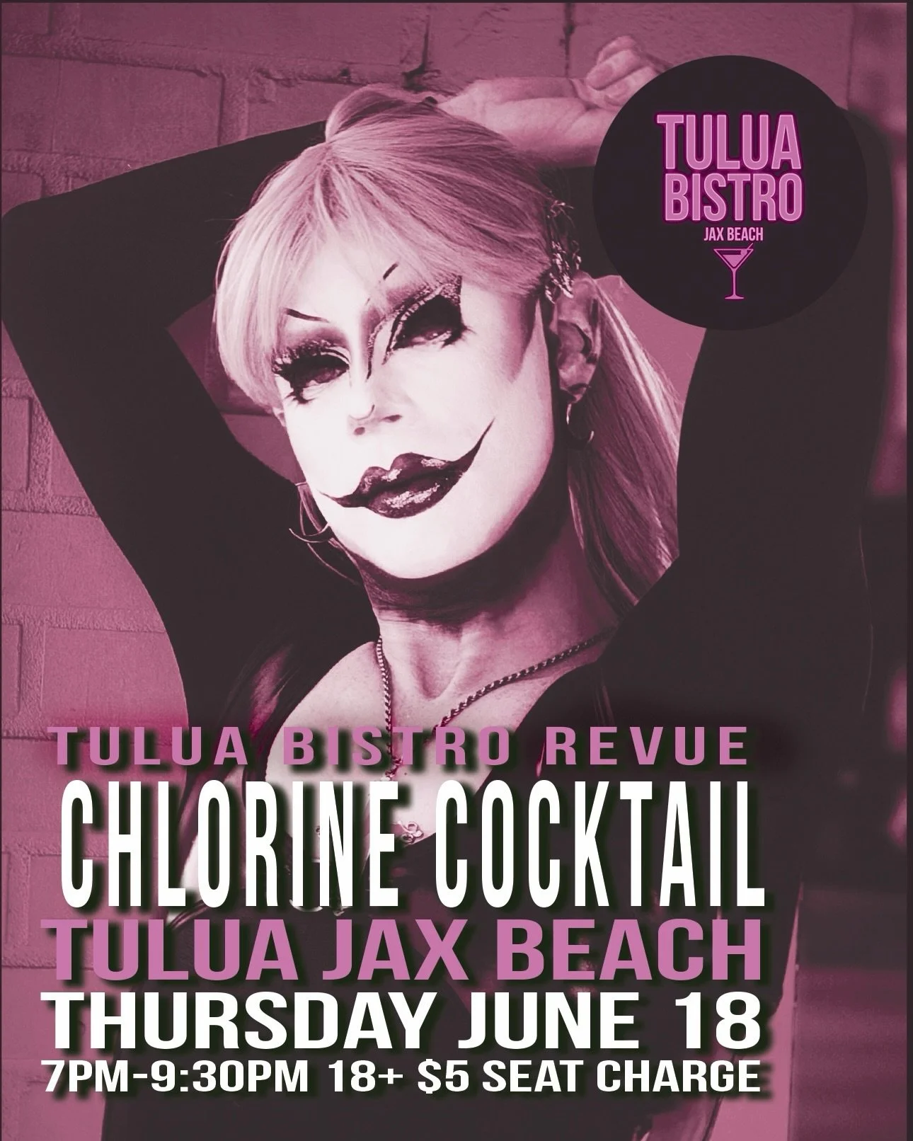 There&rsquo;s always time for a CHLORINE COCKTAIL! @chloriiinecocktail is ready to clean this Thursday at Tulua Jax Beach!