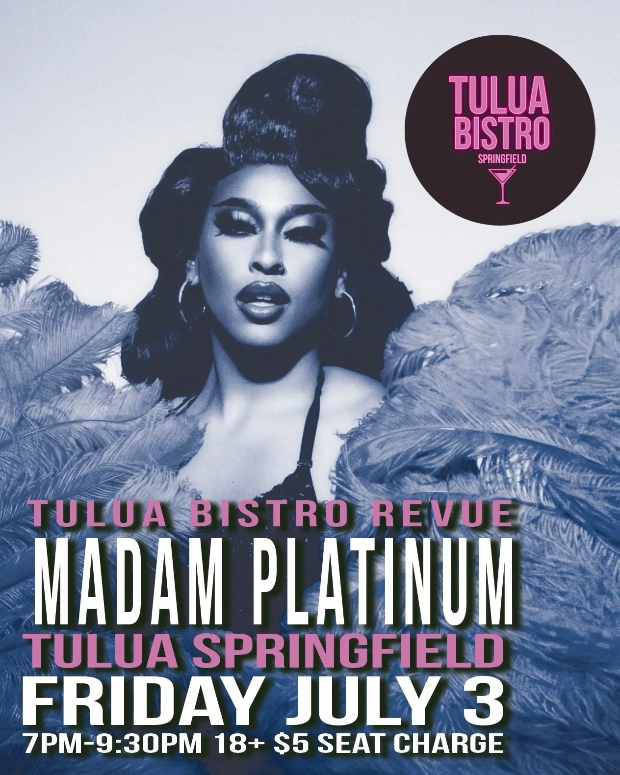 She&rsquo;s baaaaaack! Come join @madamplatinum and the gang this Friday for Tulua Bistro Revue at Tulua Springfield✨