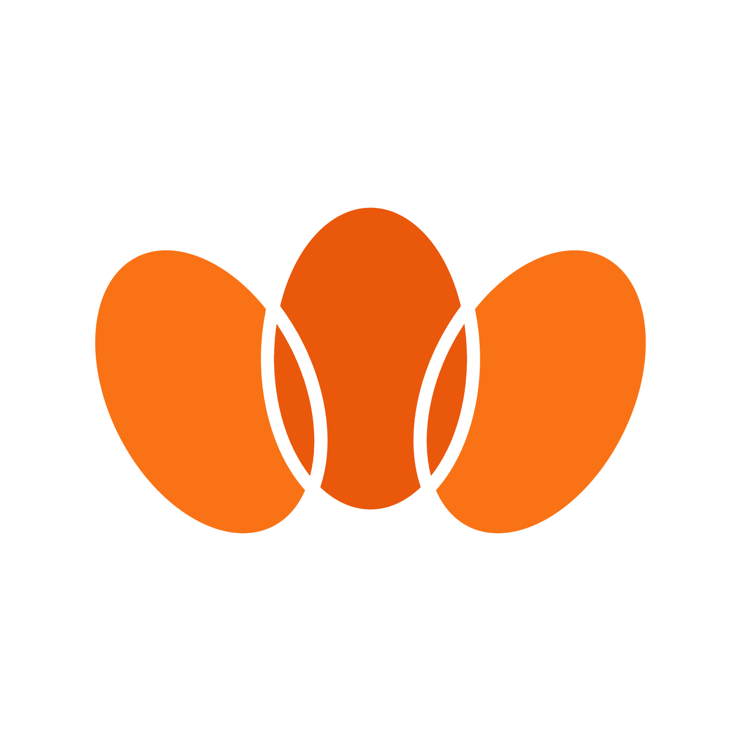 A diagram showing the anatomy of a flower, with orange petals and black outline.