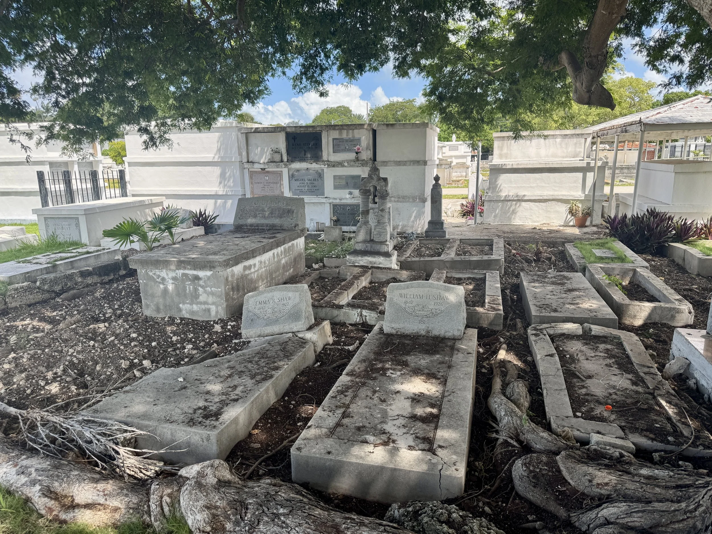 Historic tombs and mausoleums at Key West cemetery in key west florida