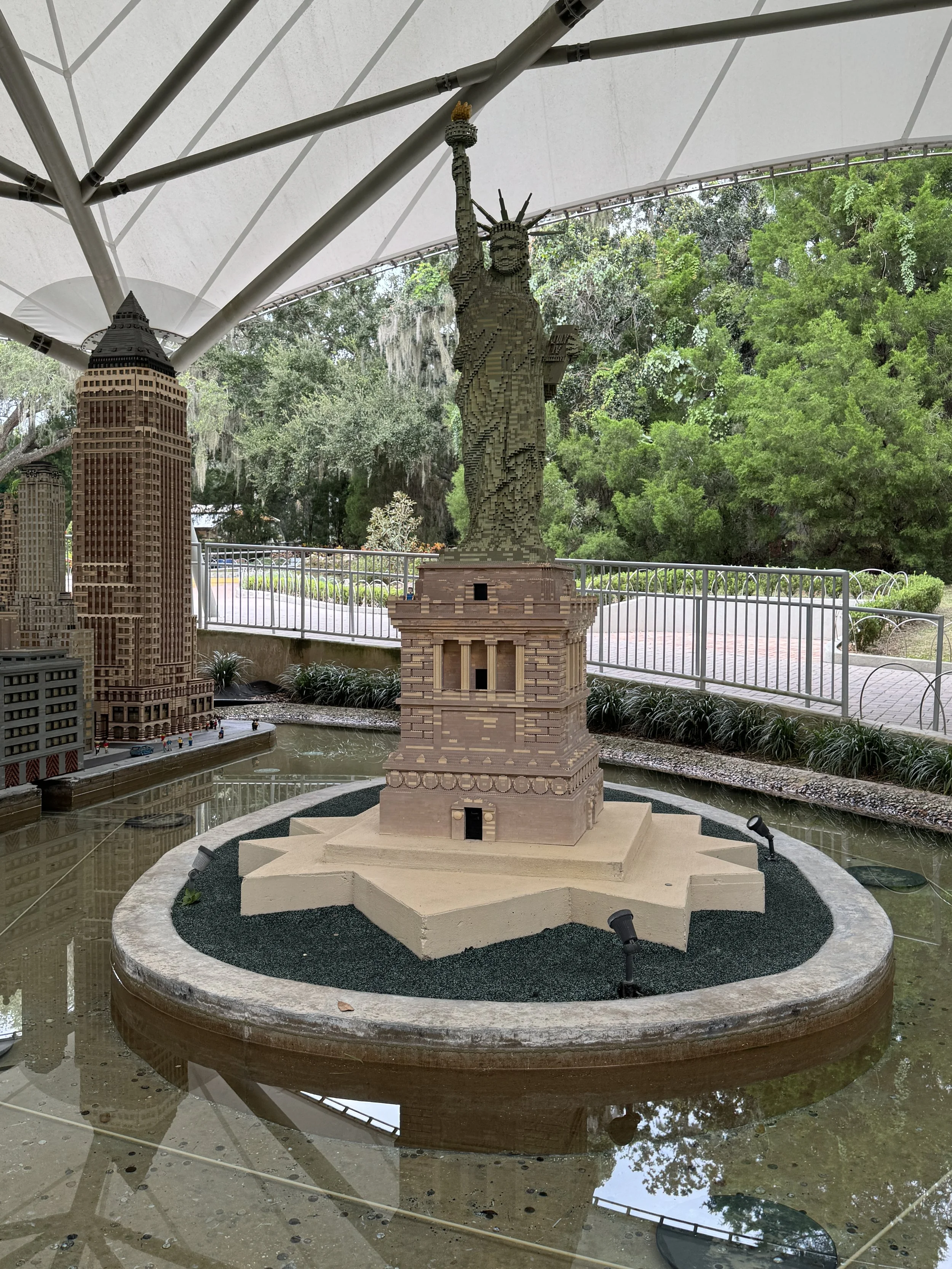 LEGO Statue of Liberty model in MINILAND USA at LEGOLAND Florida Resort.