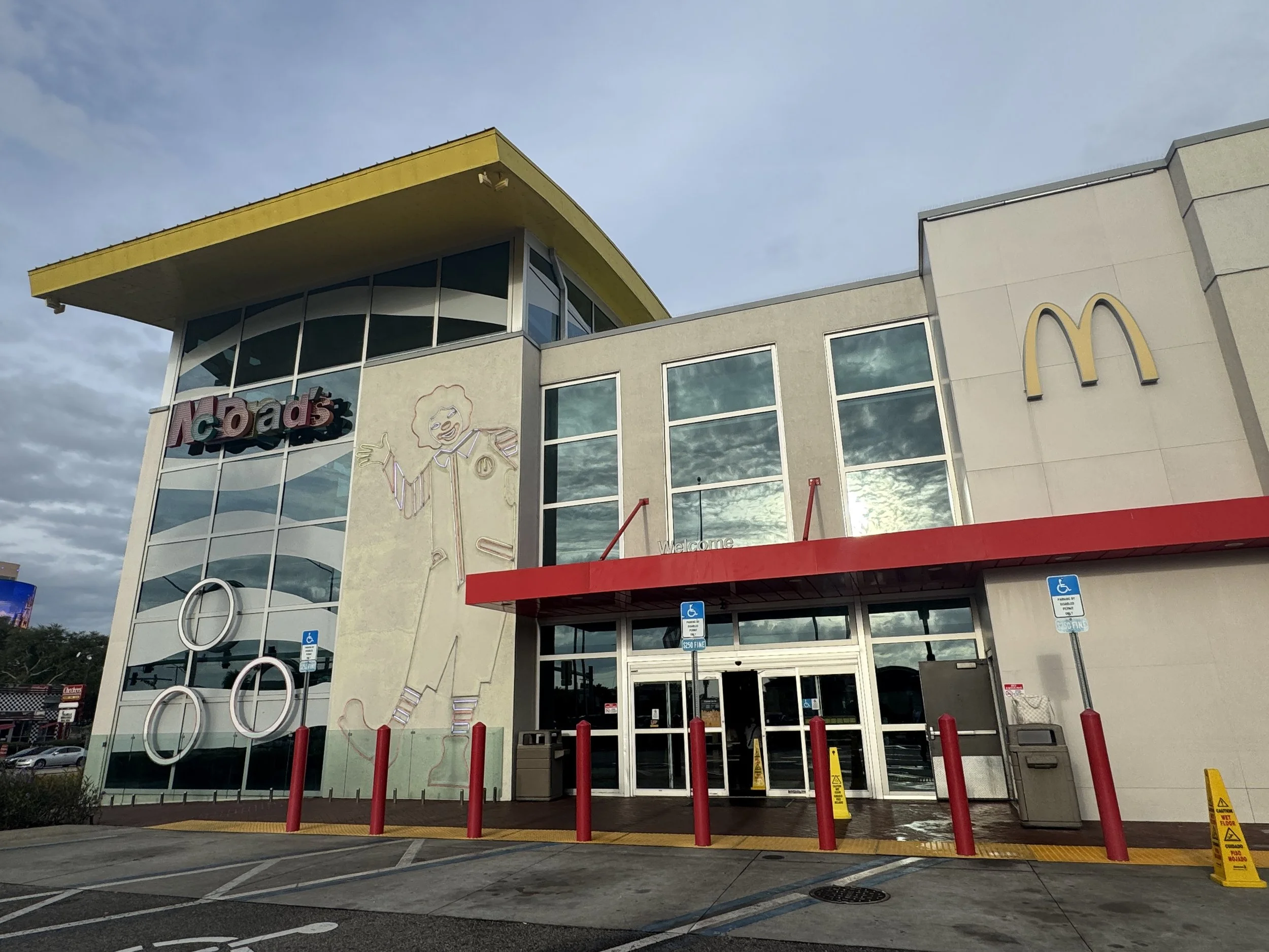 Exterior of the World's Largest Entertainment McDonald's, also known as Epic McD, in Orlando Florida.