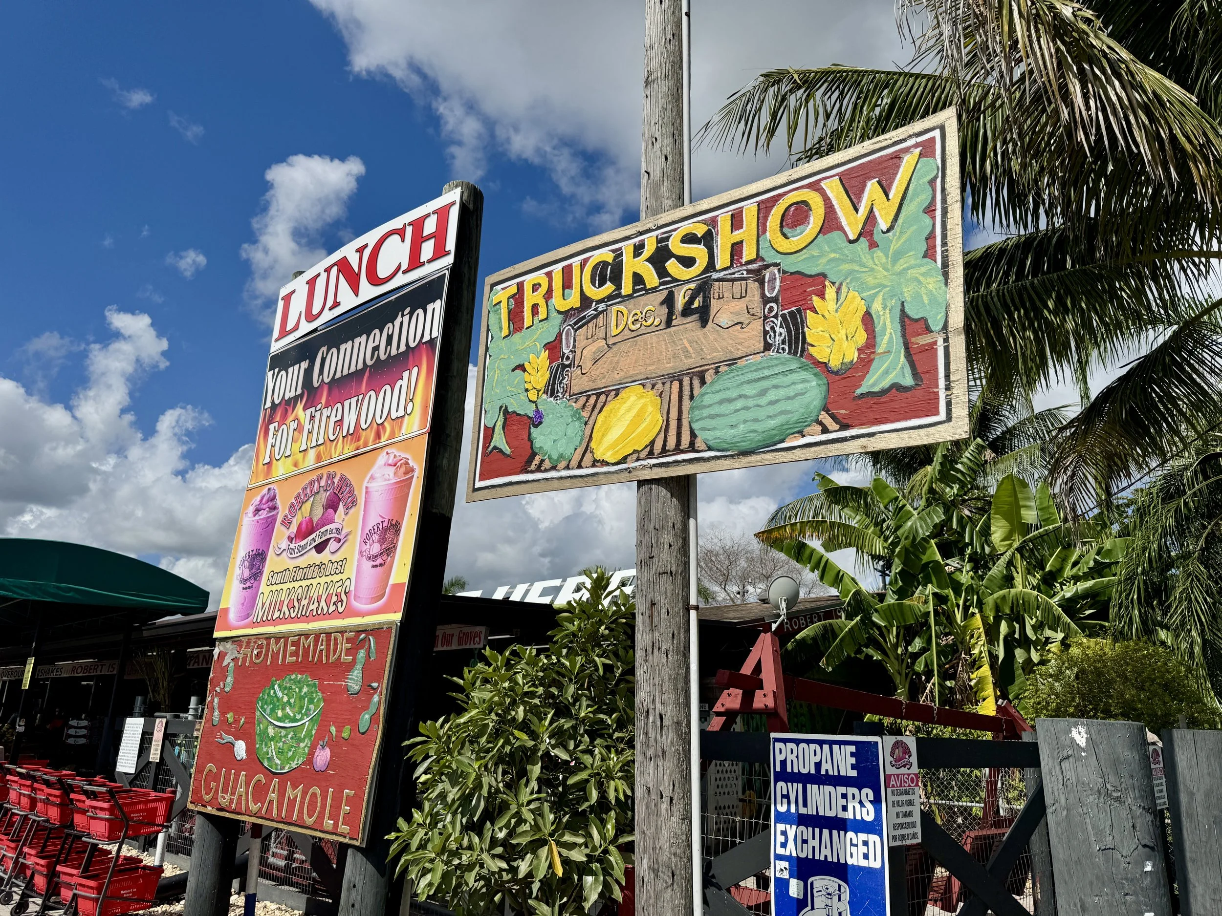 truck and lunch stand at Robert is Here Fruit Stand in Homestead Florida
