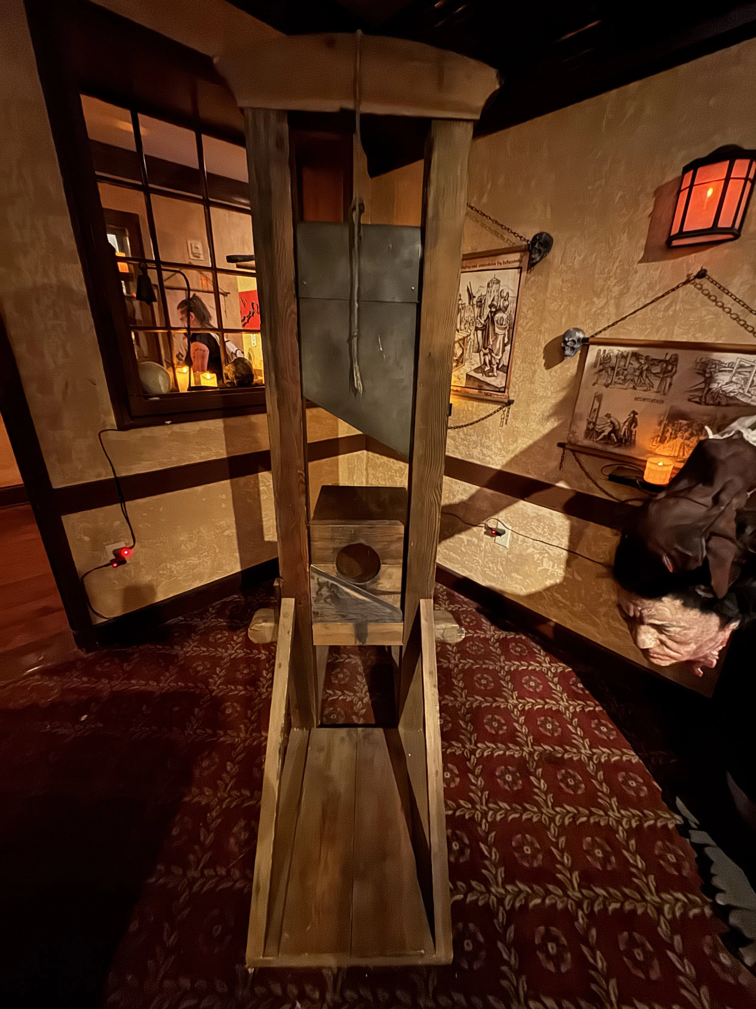 Iron maiden torture device exhibit inside the Medieval Torture Museum in St. Augustine Florida.