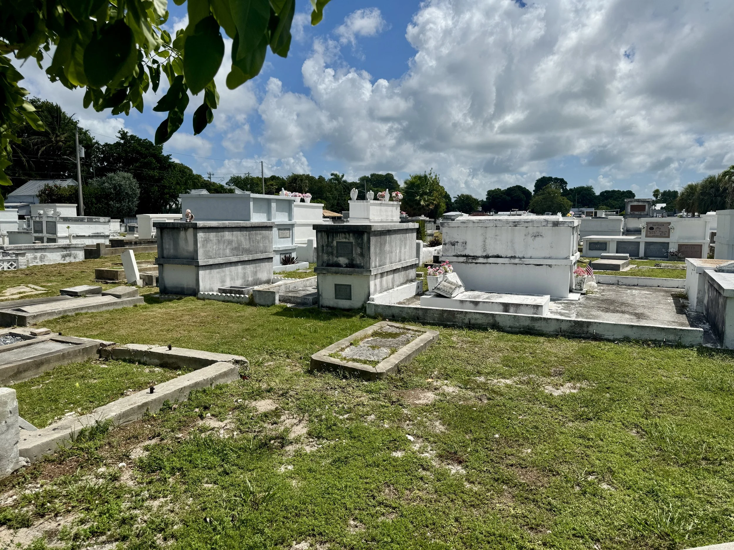 above ground graves at Key West cemetery in Key West Florida