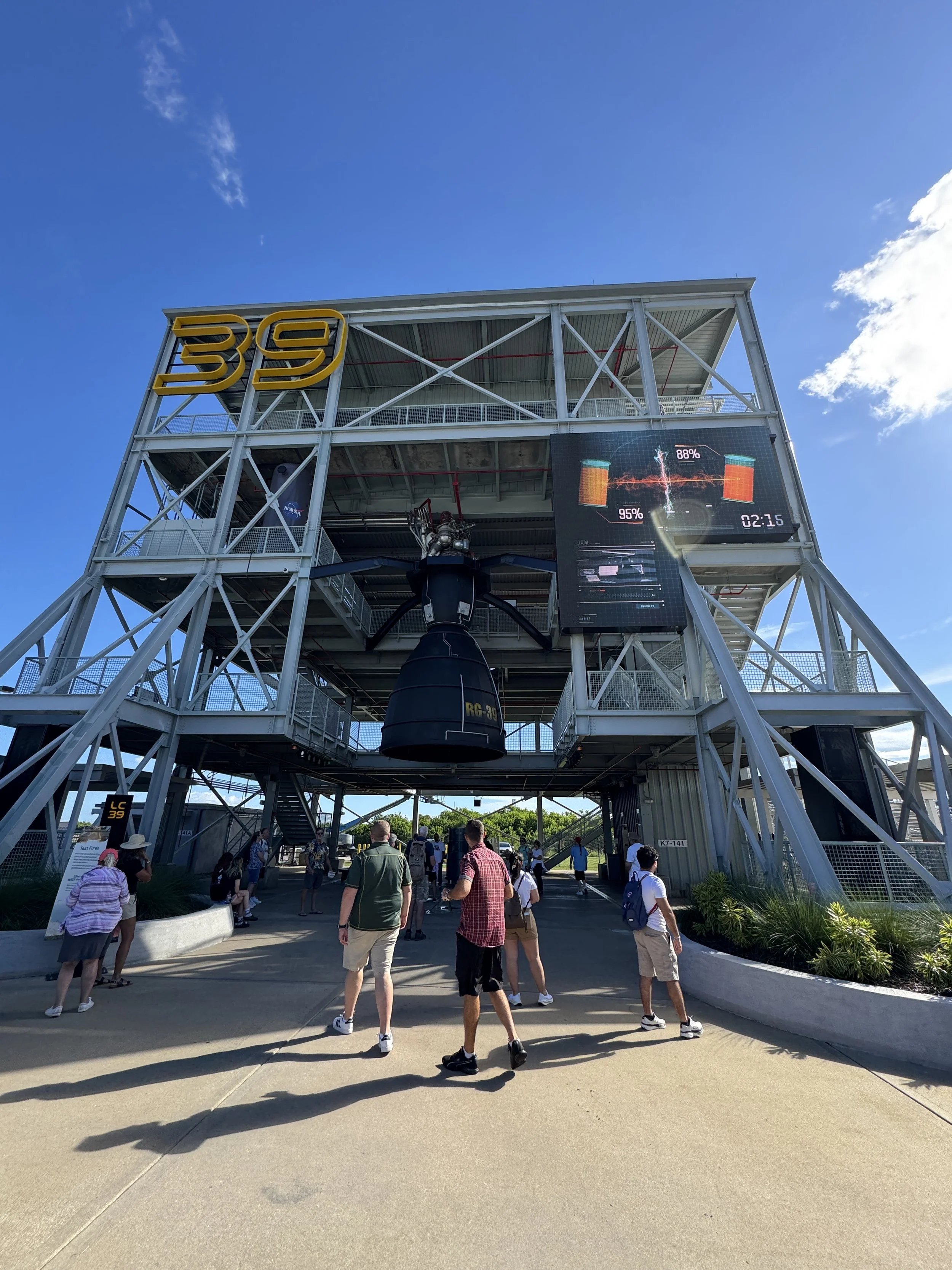 Entrance structure at Launch Complex 39 gantry during the Kennedy Space Center bus tour.