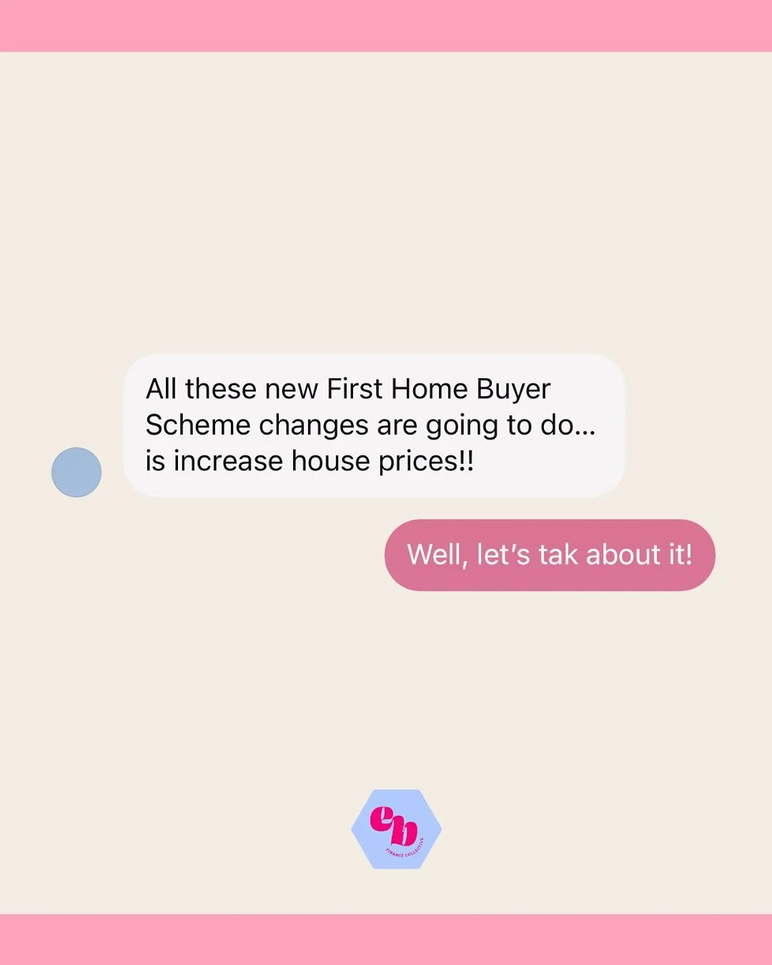 Everyone&rsquo;s talking about how the new First Home Buyer Scheme will push prices up but here&rsquo;s what most people aren&rsquo;t saying 👀

Even with prices likely to rise a bit, the doors that are opening right now? 

They&rsquo;re huge.

We&rs