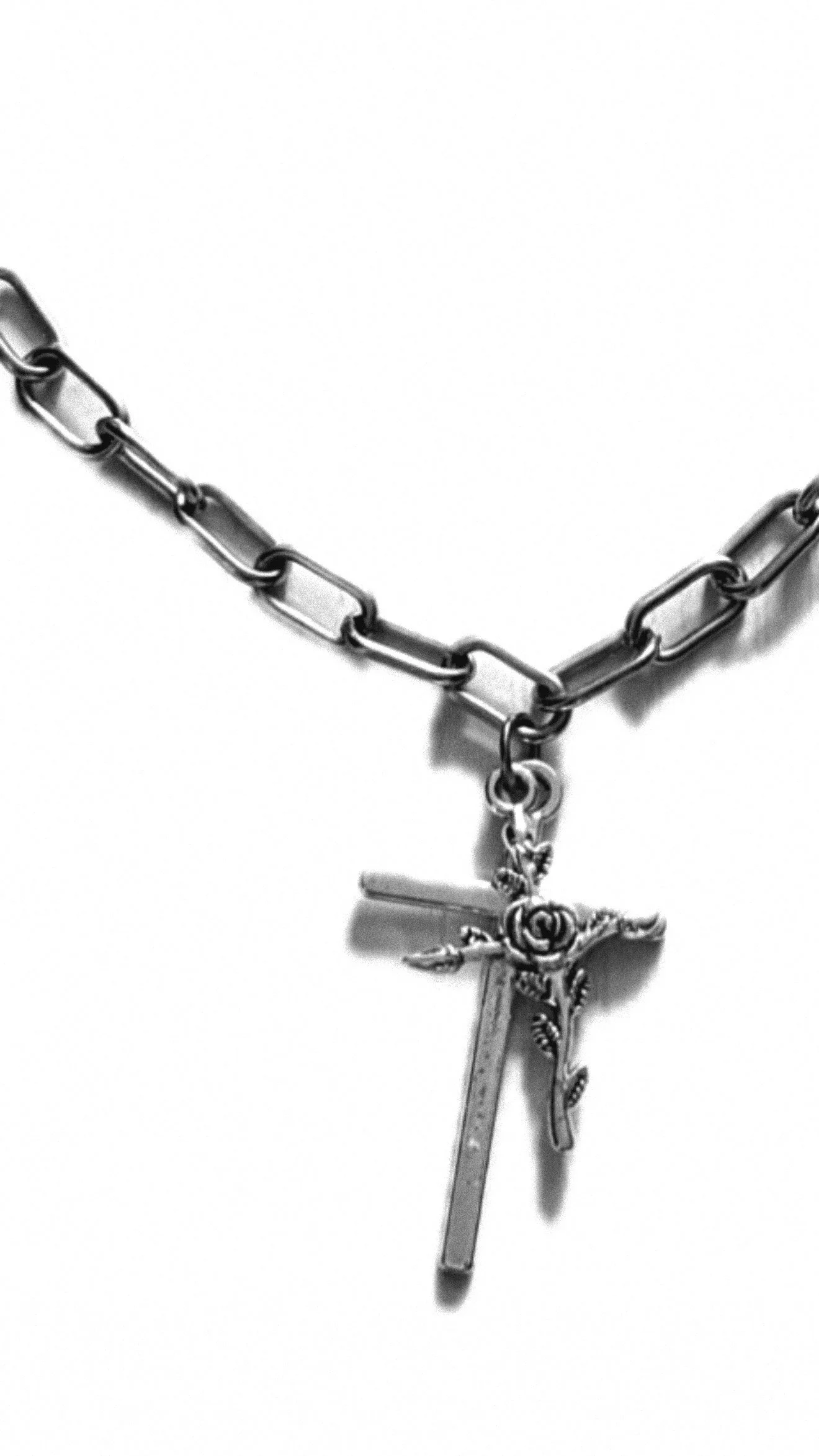 Double Cross Chain Necklace