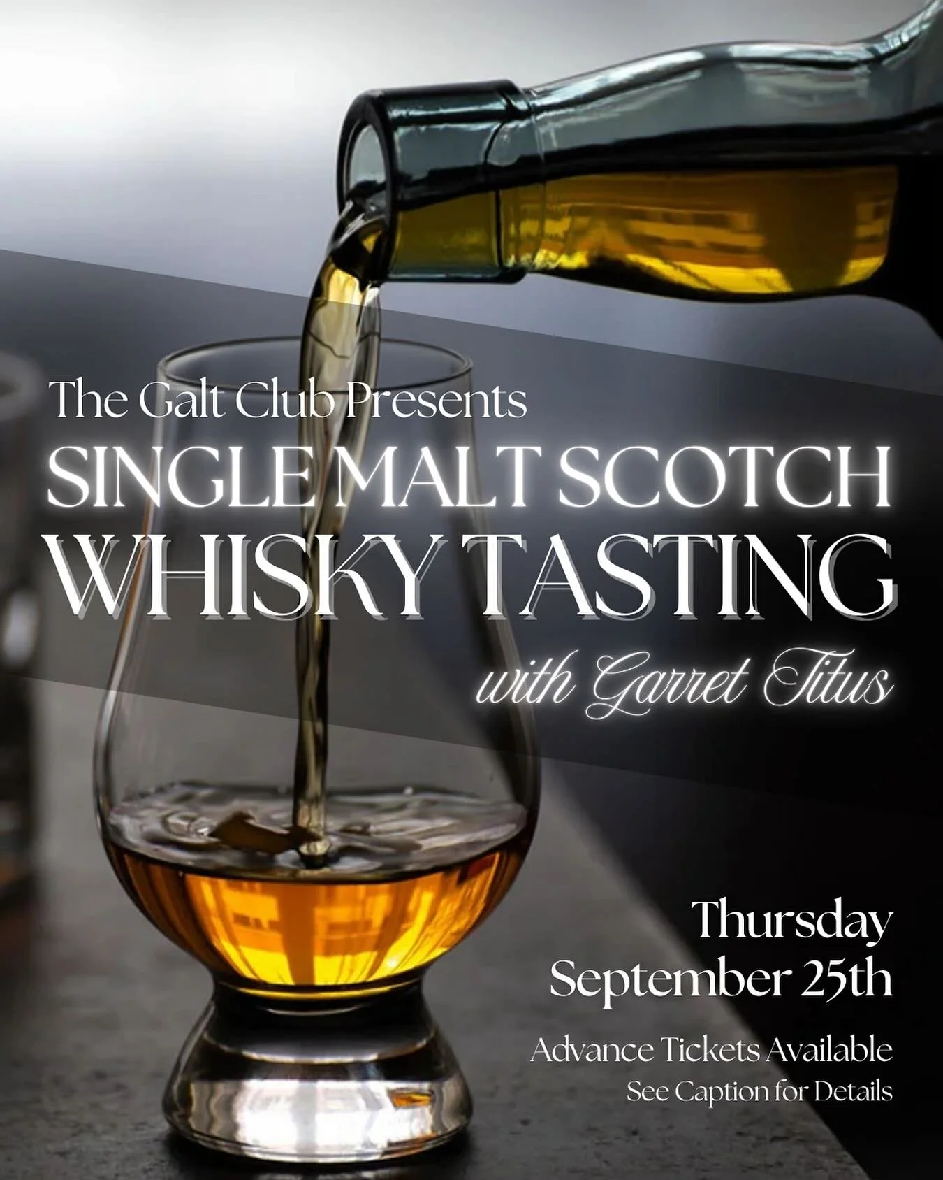 Whisky Tasting @ The Galt Club