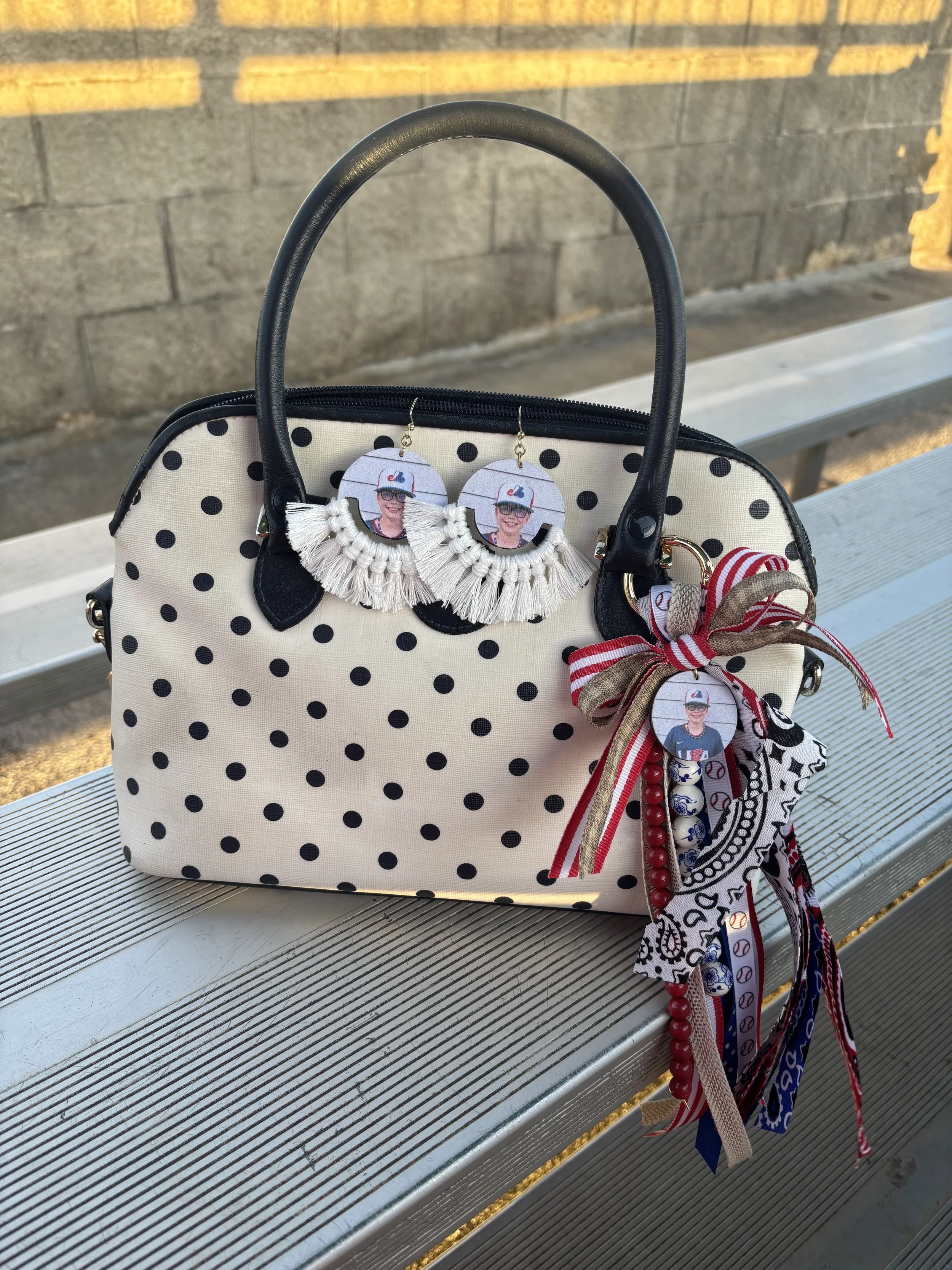 Custom Photo Earrings & Bag Tags