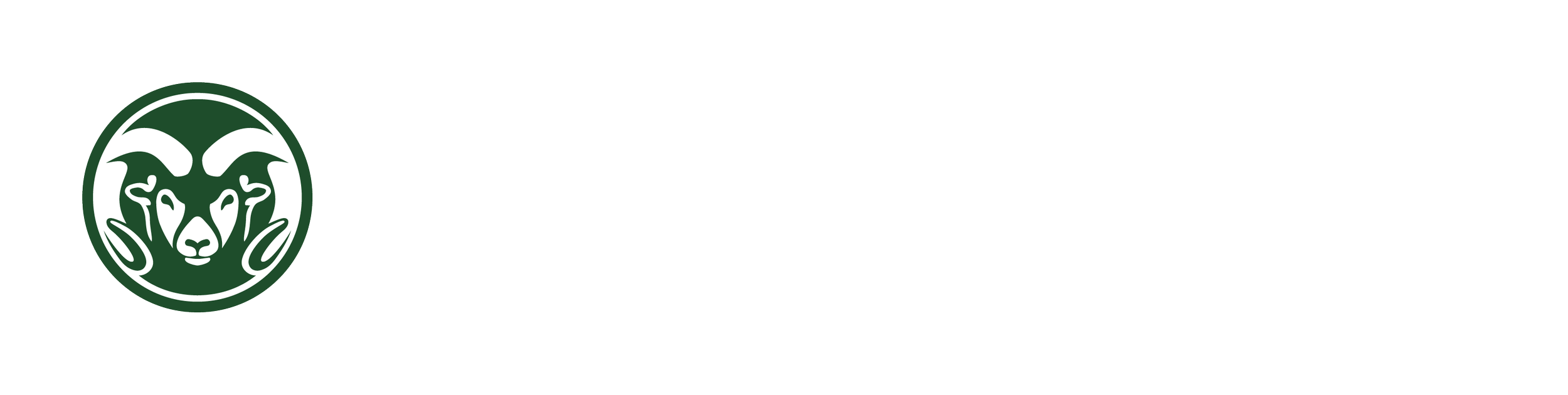 Colorado State University logo featuring a stylized ram's head and the university name in white text on a black background.