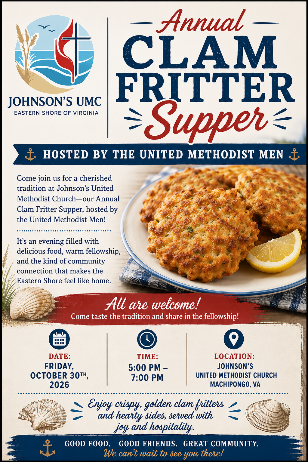 Clam Fritter Supper