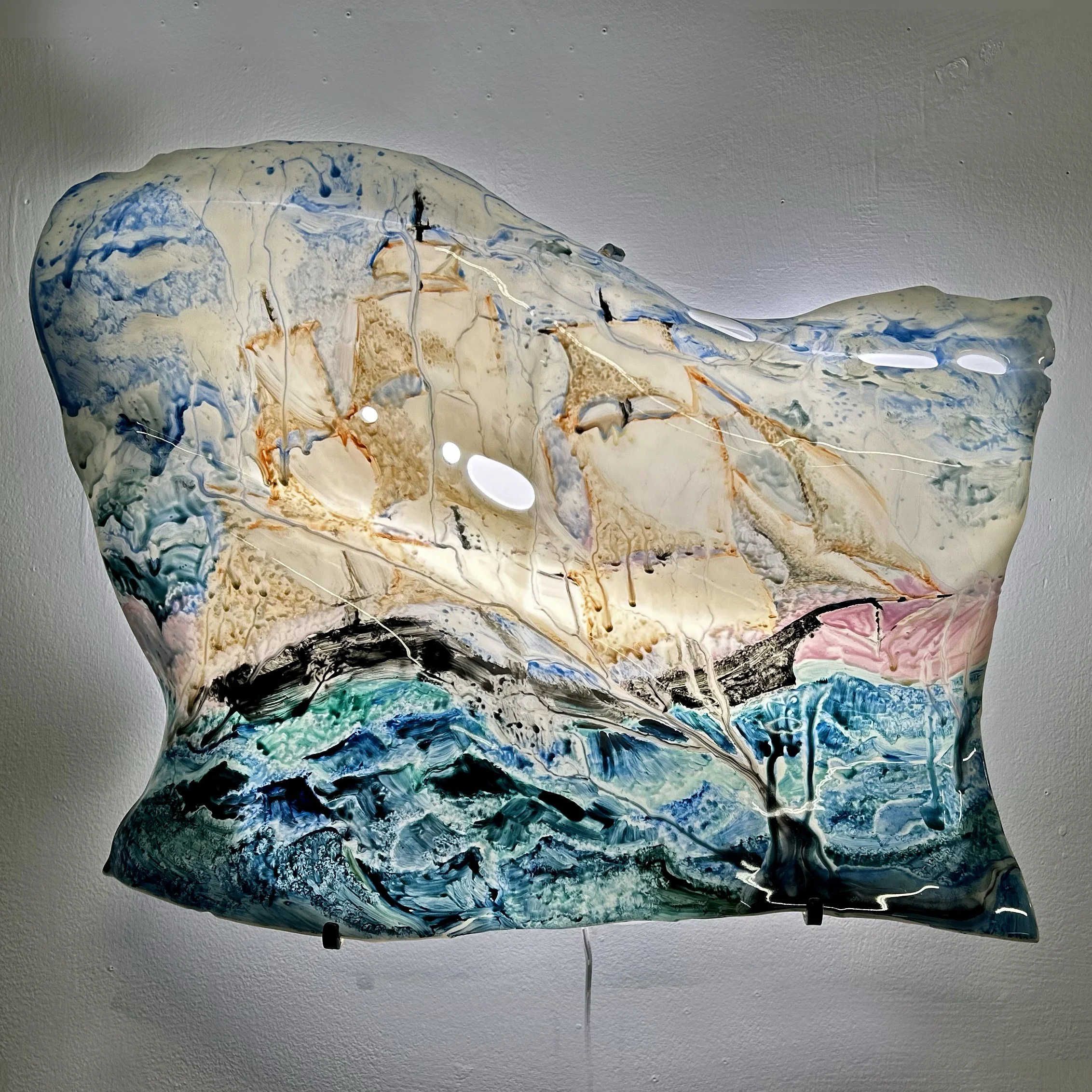 Illuminated Warped Landscape: After William Bradford’s “Northern Light”