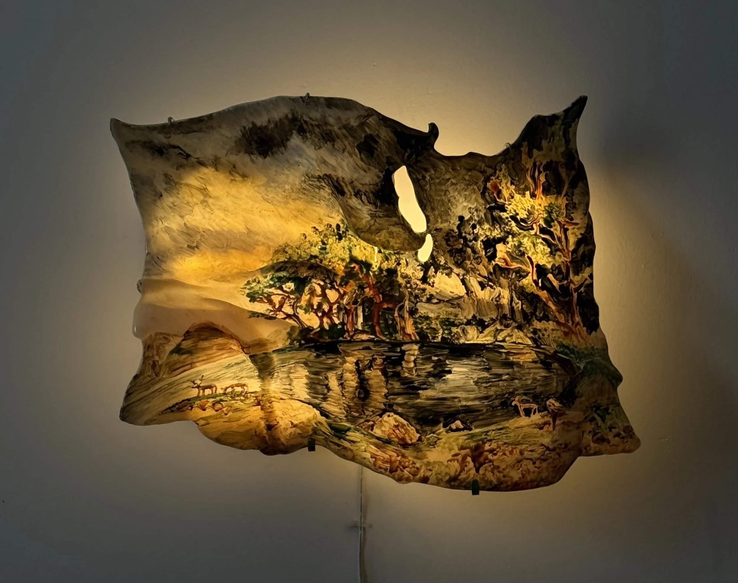 Illuminated Warped Landscape: After Albert Bierstadt’s “The Coming Storm”