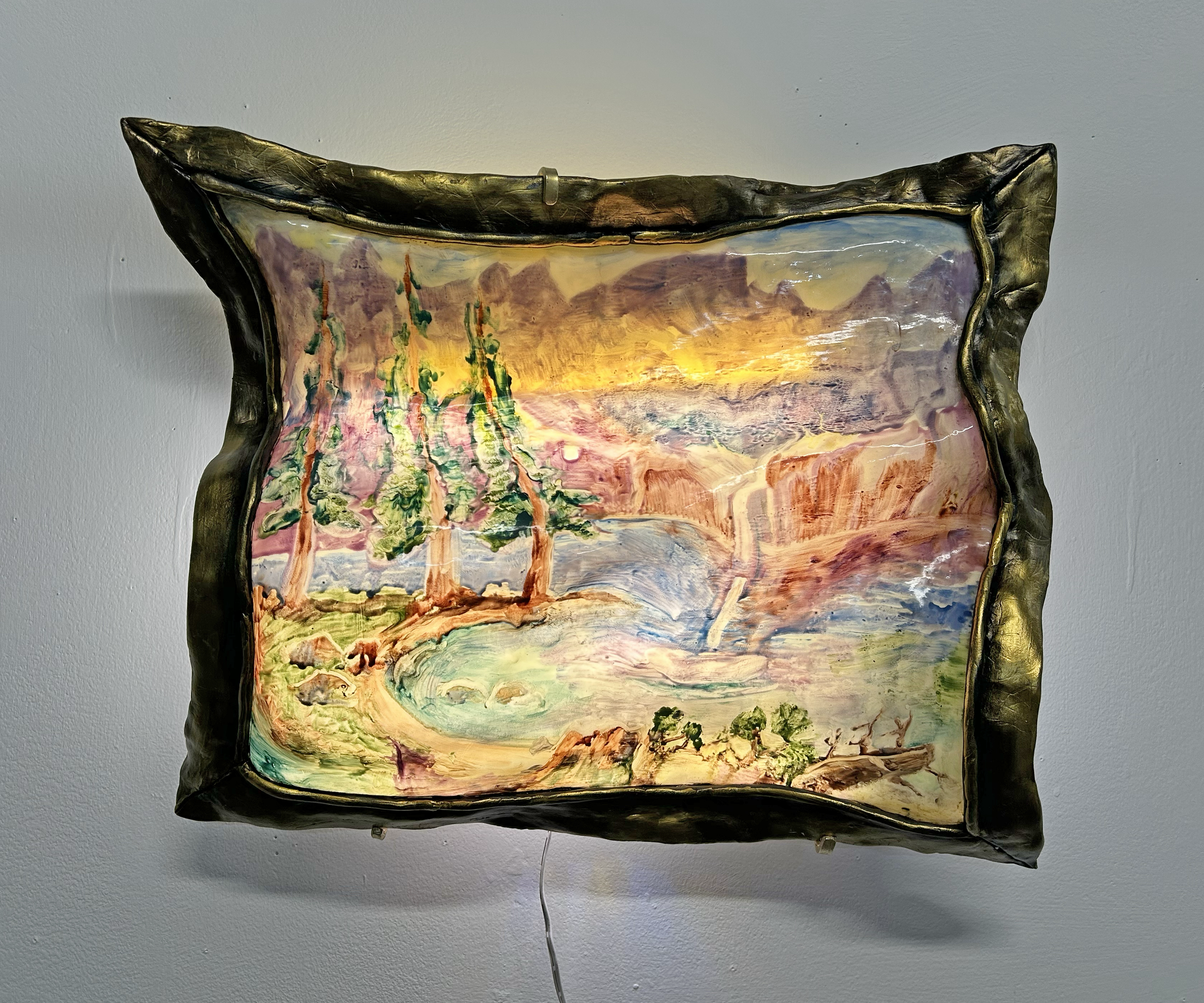 Illuminated Warped Landscape: After Albert Bierstadt’s “Sierra Nevada”
