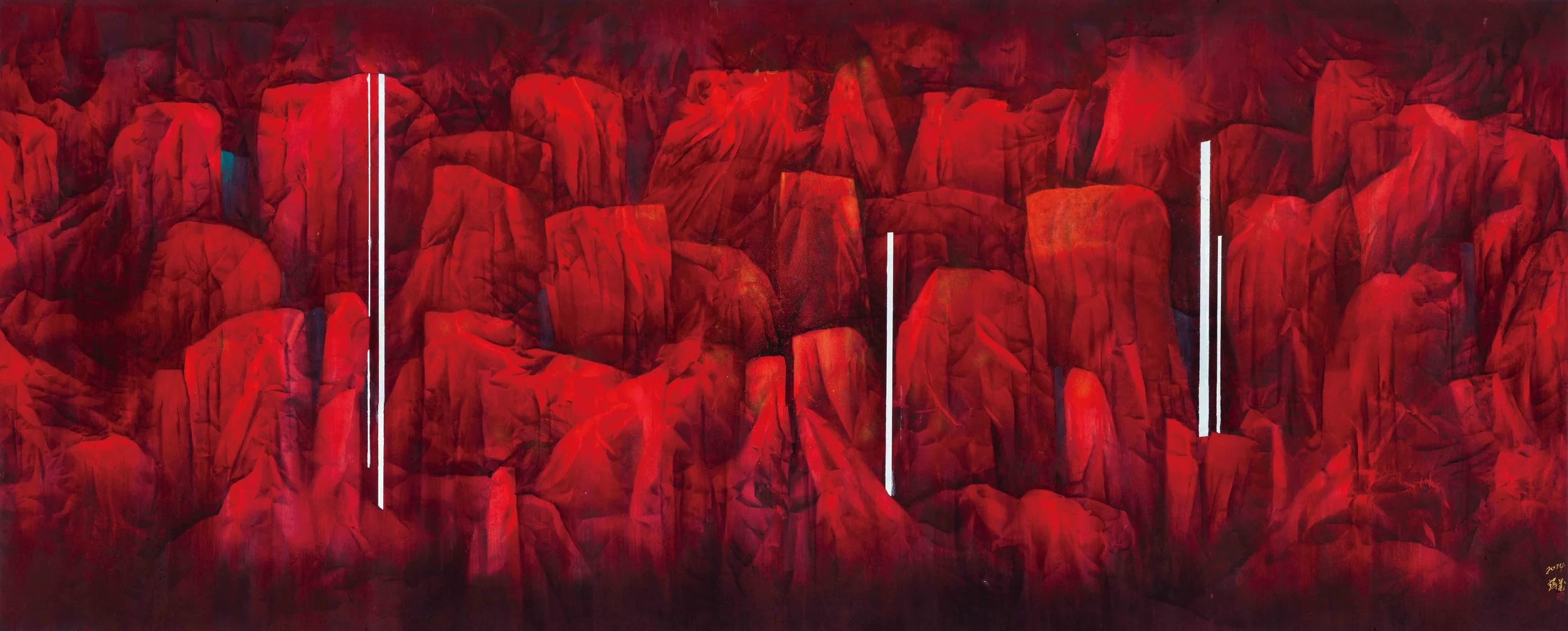 Grand Transformation No. 5, 2014, ink and mineral pigment on xuan paper