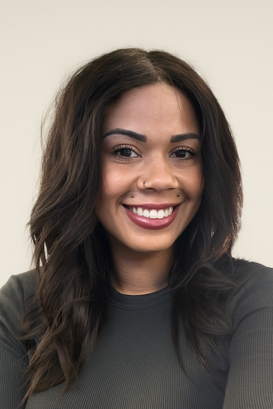 smiling biracial woman