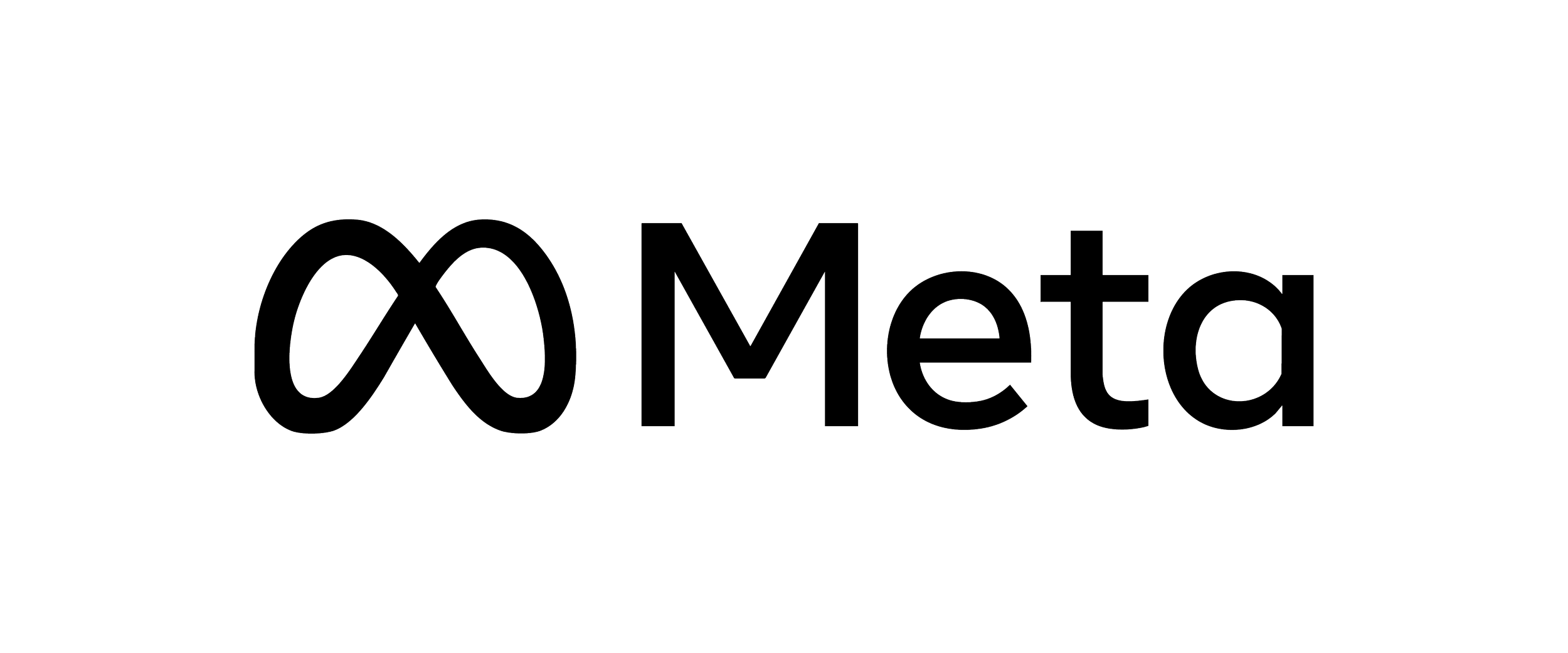 The Meta logo with the infinity symbol and the word Meta written next to it.