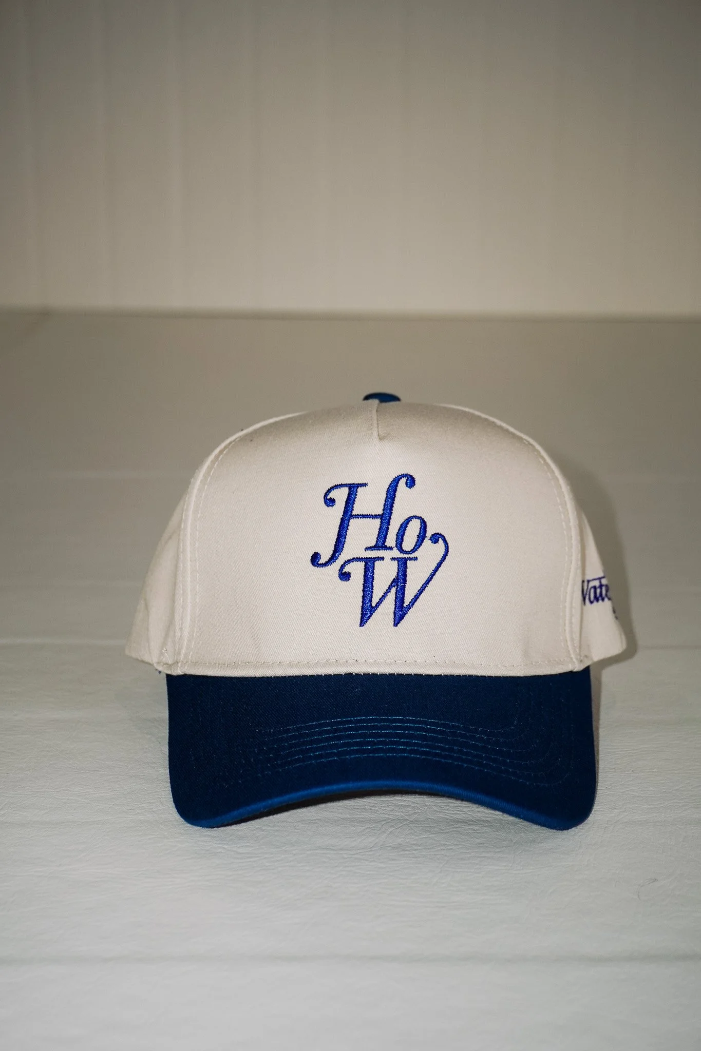 Batter Up Baseball Cap in Bone / Royal Blue