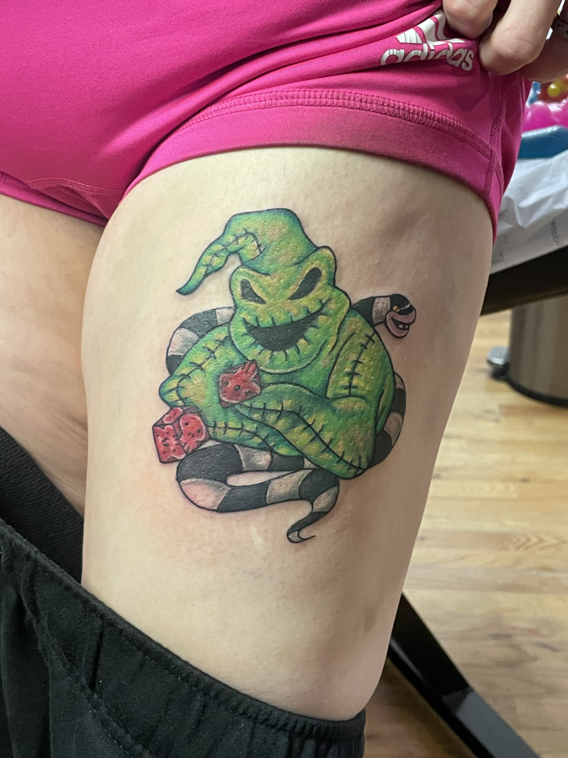 Oogie boogie coverup. originally green lip prints