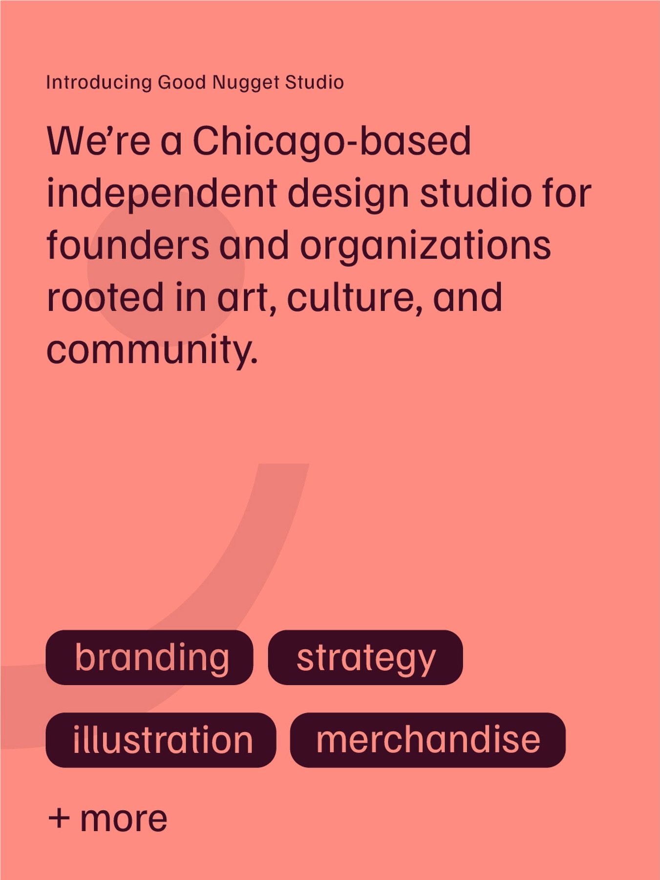 We&rsquo;ve back and have evolved beyond a shop! A few years in the making, Good Nugget is an independent design studio focused on branding, illustration, and thoughtful design for founders and organizations rooted in art, culture, and community.

If
