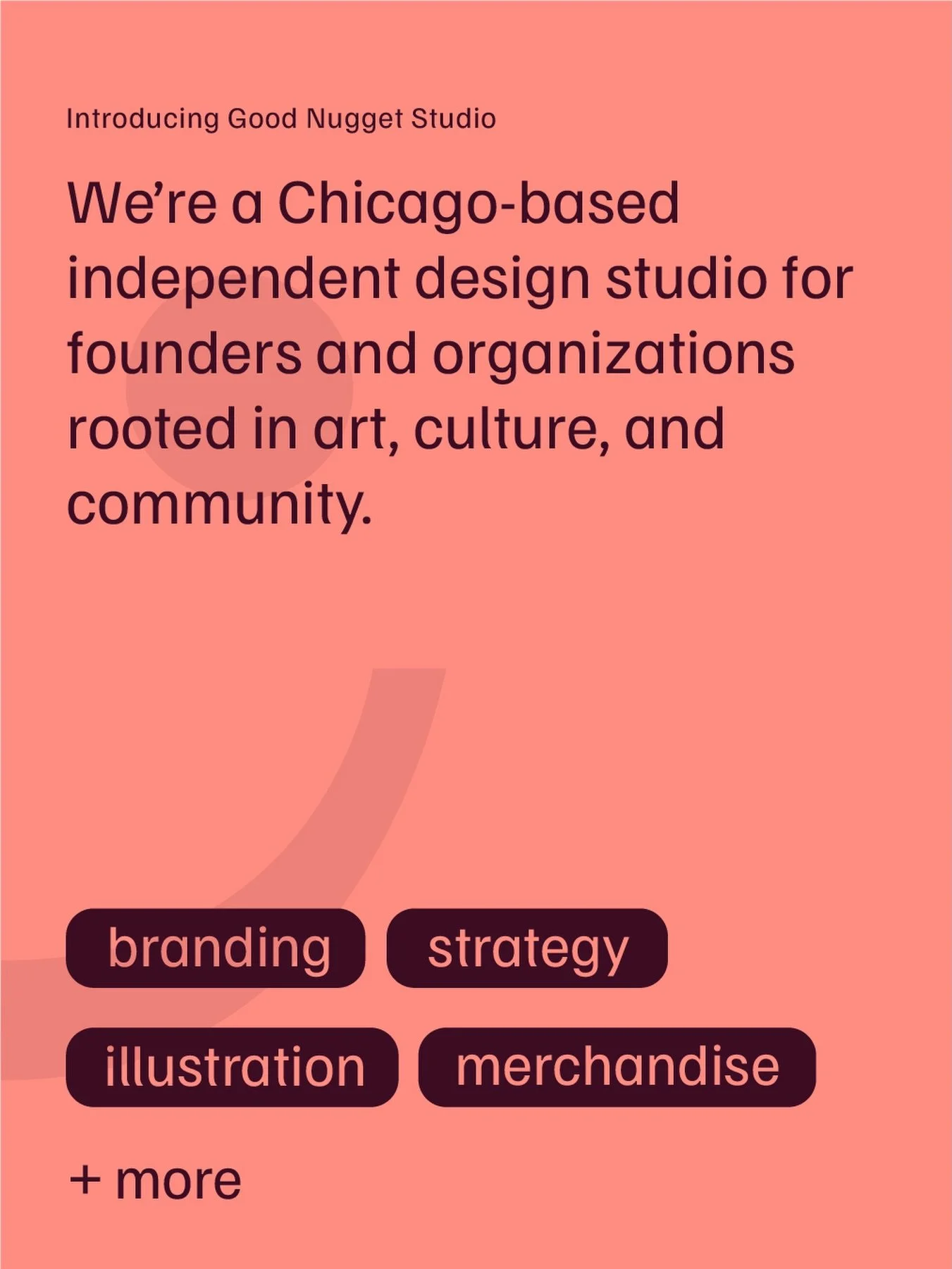 We&rsquo;ve back and have evolved beyond a shop! A few years in the making, Good Nugget is an independent design studio focused on branding, illustration, and thoughtful design for founders and organizations rooted in art, culture, and community.

If