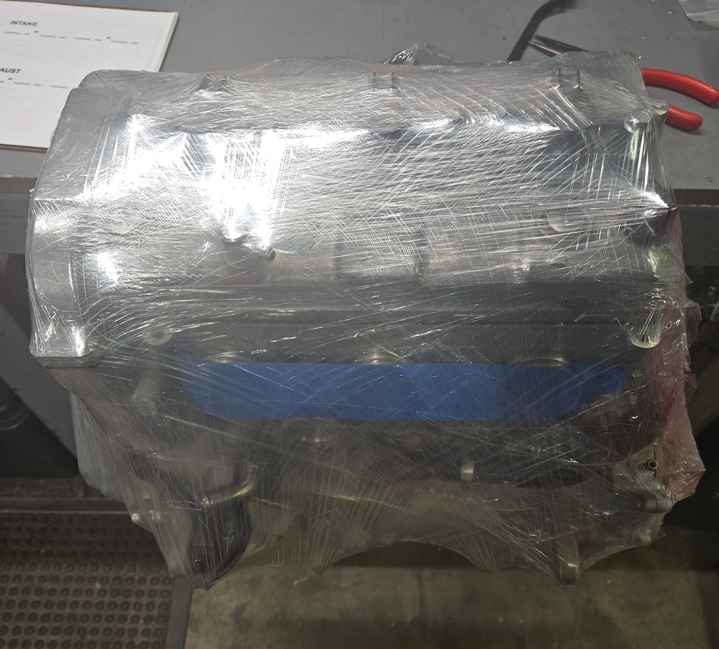 Engine prepared for nationwide shipping from Morel Engine & Machine.