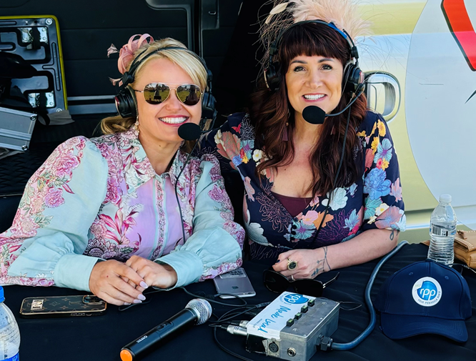 Kellie and Kathy bringing the chique to the Peninsula Cup