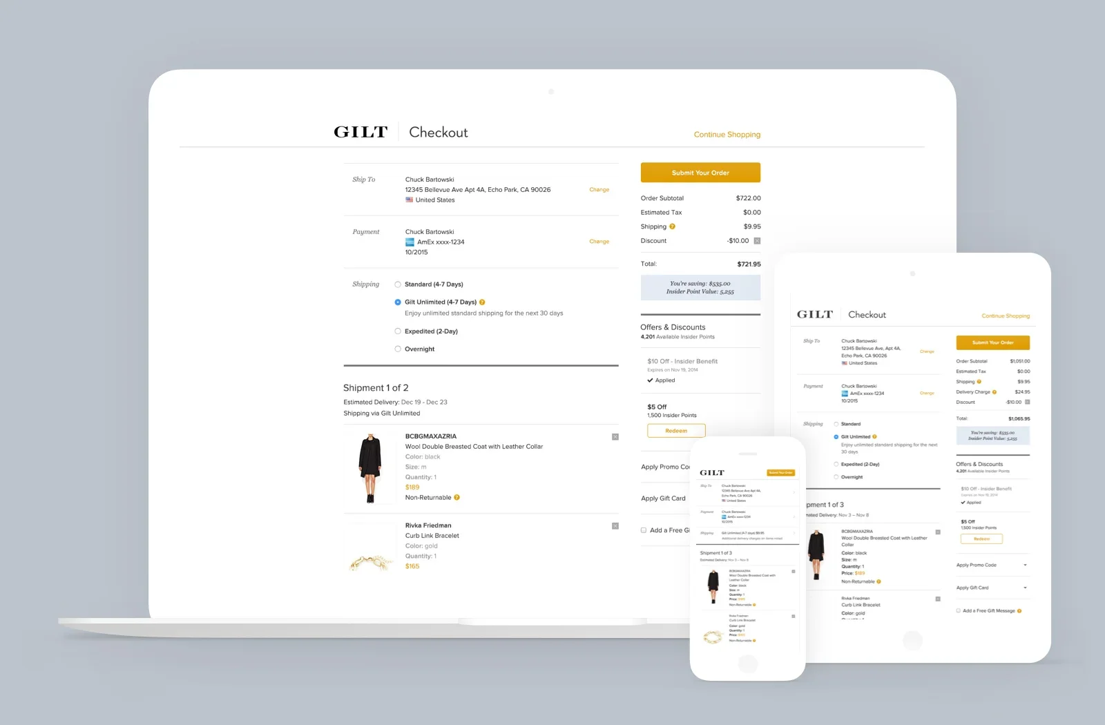 Gilt Checkout Redesign