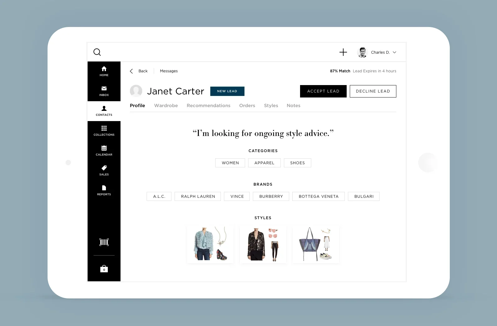 Saks Stylist App