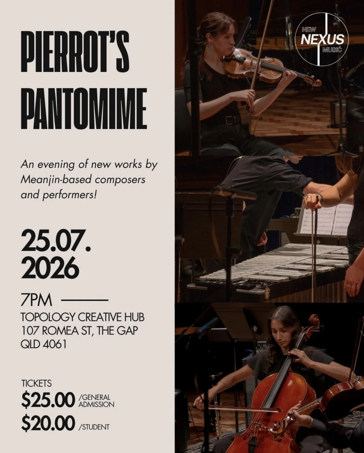 Pierrot's Pantomime Nexus New Music 25 July 2026