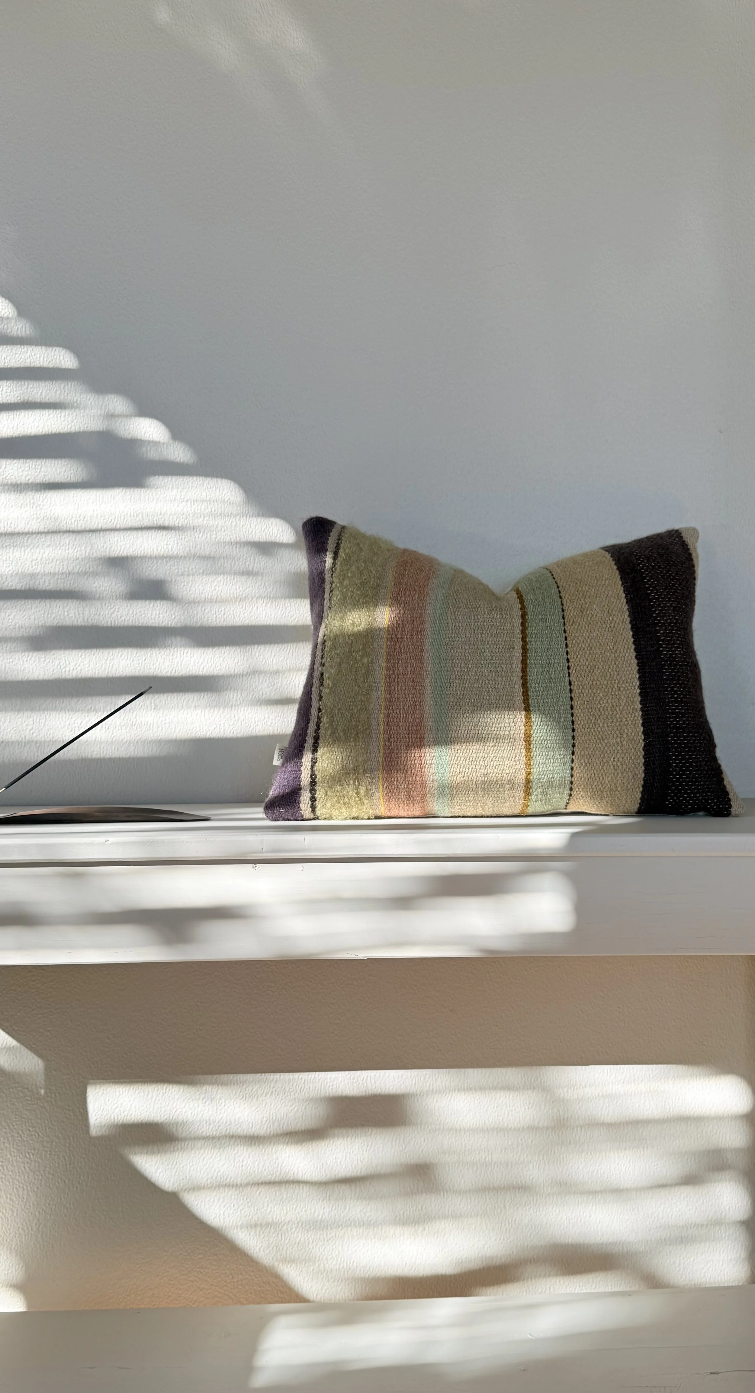 Handwoven multi stripe cushion II