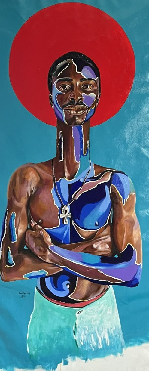 Portrait of Eric:
The painting captures the essence of Eric, a brilliant and wise individual from my college days. Through portraiture, it celebrates his intellect and wisdom, preserving the memory of a remarkable classmate.