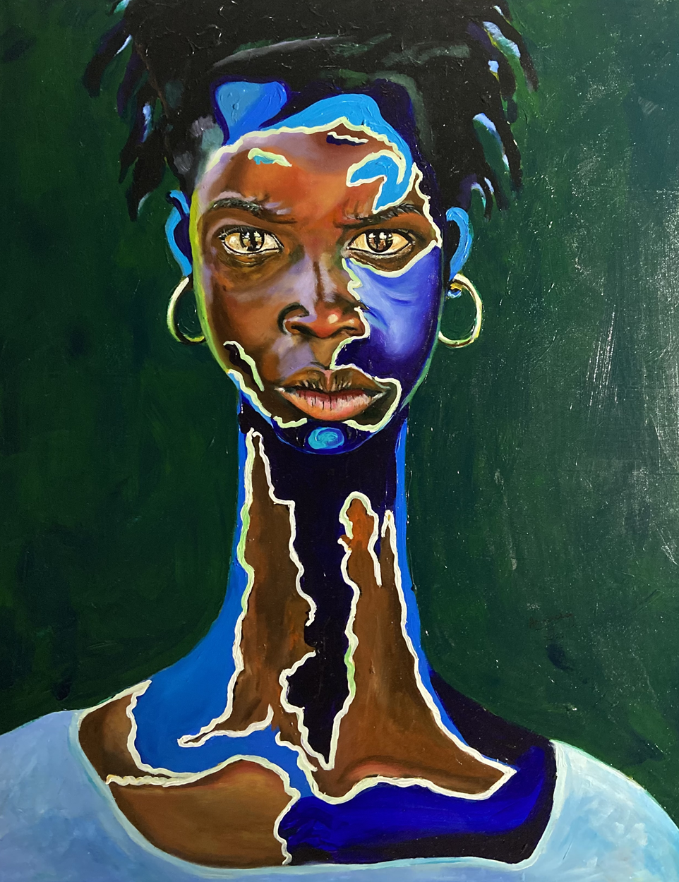 Unveiling anguish
Unveiling Anguish" is a portrait that delves into the profound impact of childhood trauma, the artwork speaks to the lasting effects of emotional distress on young lives, revealing the hidden turmoil that dwells within. This piece w