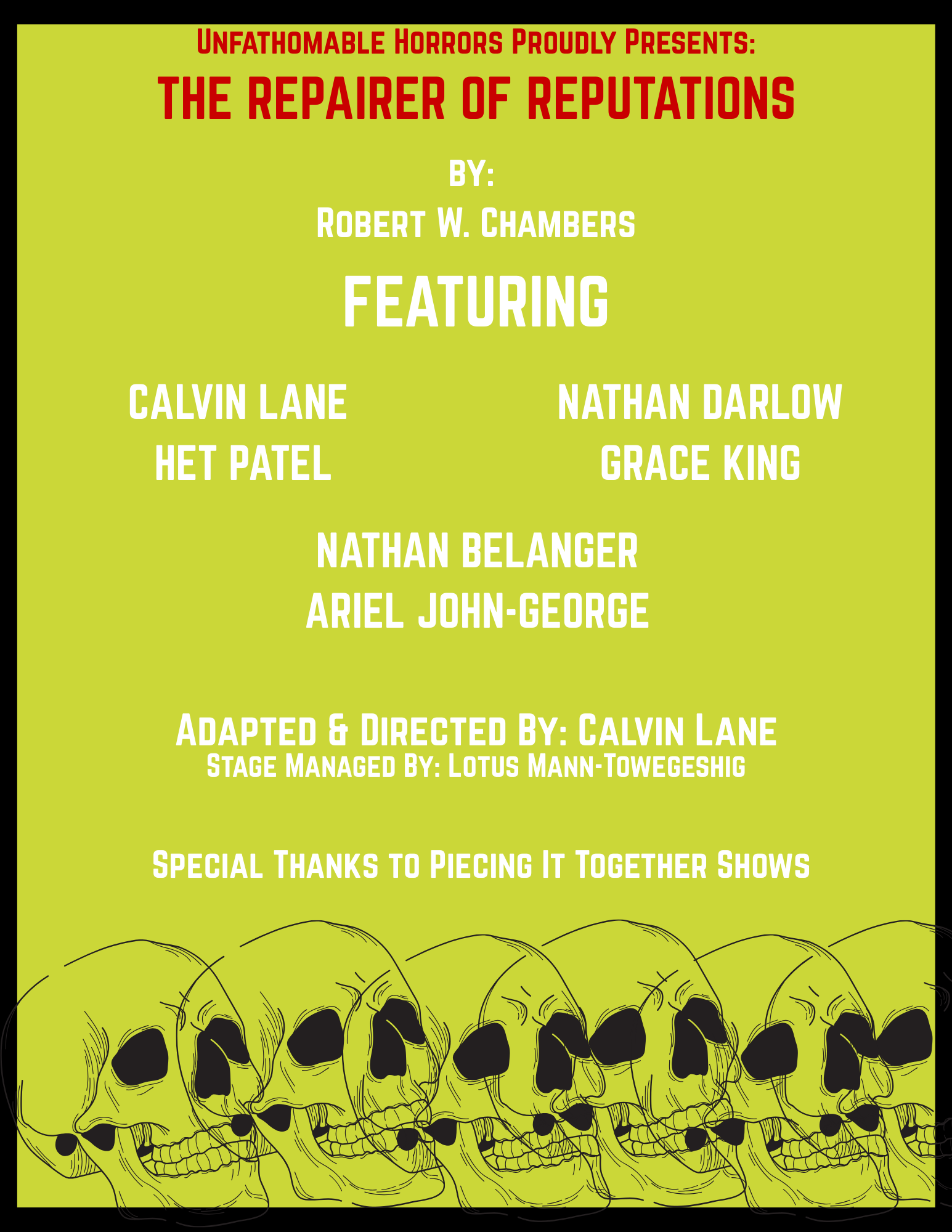 Page 1 of the Programme